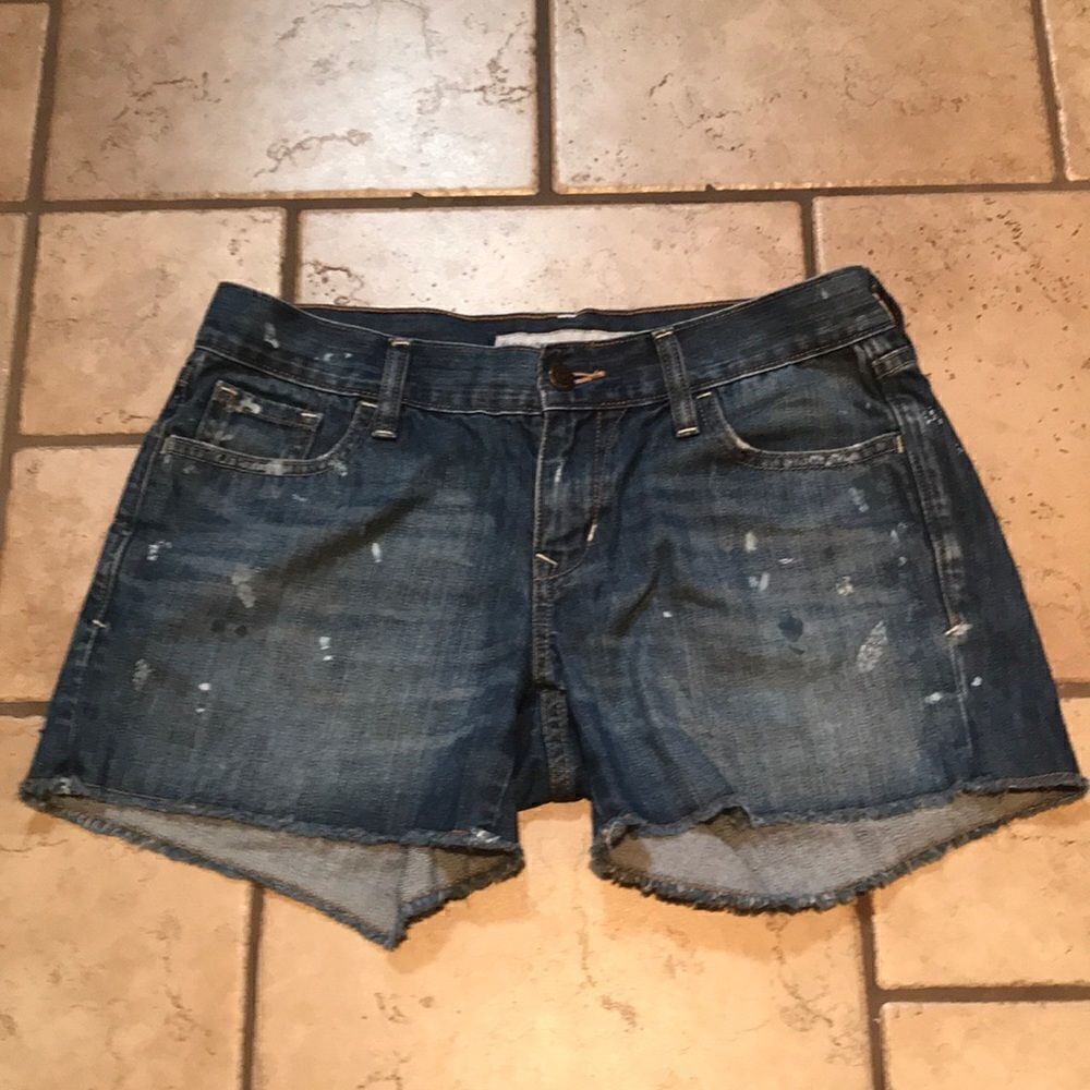 (5/$25) Old Navy 4” paint splatter denim shorts